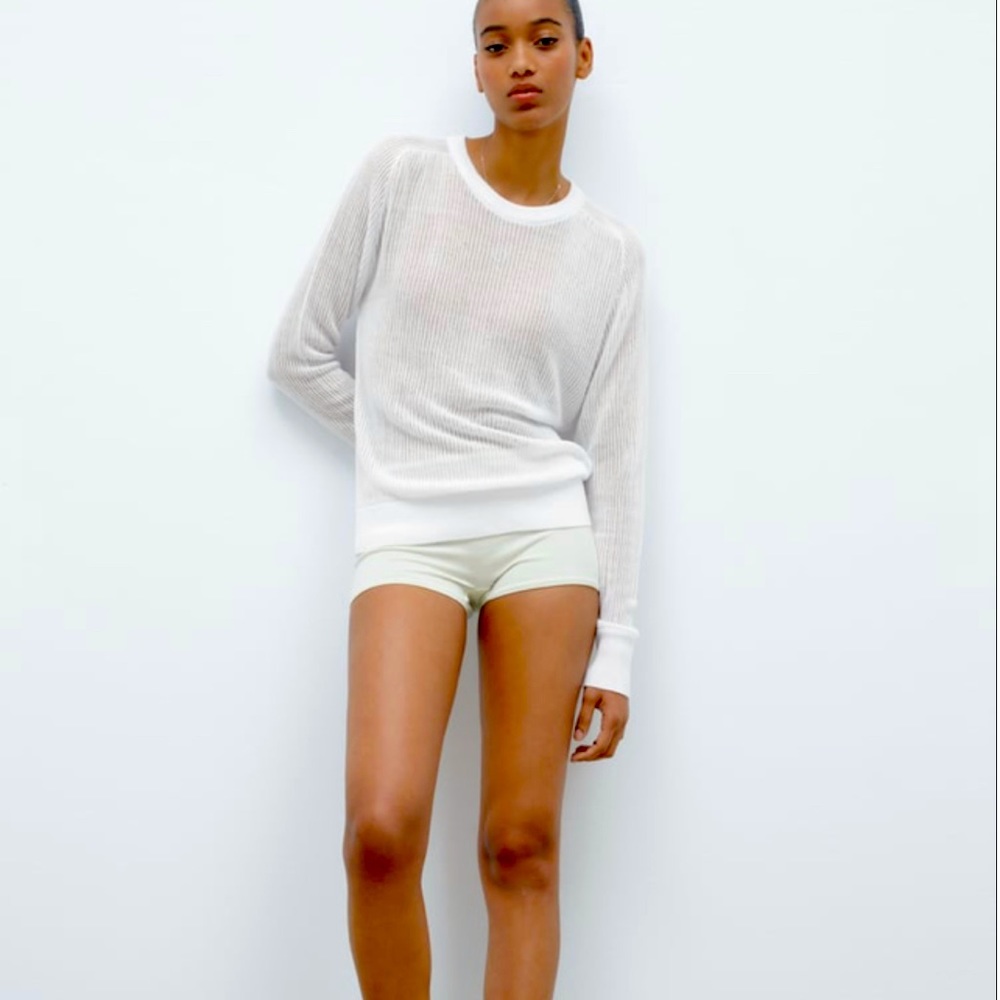 NWT Zara Tricot Knit Sweater Sold Out Size Small